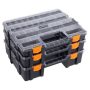 Stalwart 13 in. Gray Polypropylene 3-In-1 Portable Tool Box Organizer with 52 Customizable Compartments - Image 1