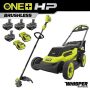 RYOBI ONE+ 18V HP Brushless Whisper Series 20" Battery Self-Propelled Dual Blade Walk Behind Mower/Trimmer/Batteries/Chargers - Image 2