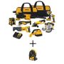 DEWALT 20V Max Cordless Combo Kit (10-Tool) and 20V MAX Jobsite Fan with (2) 20-Volt 2.0Ah Batteries, Charger & Bag and - Image 1
