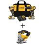 DEWALT 20V MAX Lithium-Ion Brushless Cordless Combo Kit (2-Tool) and Cordless Jig Saw with (2) 1.7Ahr Batteries, Charger & Bag - Image 1