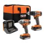 RIDGID 18V Cordless 2-Tool Combo Kit with Drill/Driver, Impact Driver, (2) 2.0 Ah Batteries, and Charger - Image 1