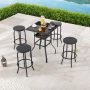 Patio Festival 5-Piece Metal Bar Height Outdoor Dining Set - Image 1