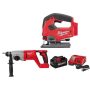 Milwaukee M18 FUEL 18V Lithium-Ion Brushless Cordless Jig Saw w/1 in. SDS Plus Rotary Hammer & 8.0ah Starter Kit - Image 1