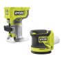 RYOBI ONE+ 18V Cordless 2-Tool Combo Kit with Compact Fixed Base Router and 5 in. Random Orbit Sander (Tools Only) - Image 1