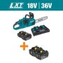Makita LXT 14 in. 18V X2 (36V) Brushless Electric Battery Chainsaw Kit (5.0Ah) with 18V LXT 5.0 Ah (2-Pack) - Image 1