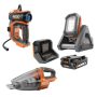RIDGID 18V Brushless Cordless 2-Tool Combo Kit with Mat Light, Digital Inflator, Battery, Charger, and Hand Held Vacuum - Image 1