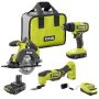 RYOBI ONE 18V Cordless 2 Tool Combo Kit w/ Drill/Driver, Circular Saw, Multi Tool, 2 1.5 Ah Batteries, & Charger - Image 1