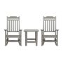 TAYLOR + LOGAN Gray 3-Piece Plastic Patio Conversation Set - Image 1