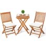 Tozey Chillrest 3-Piece Acacia Wood Folding Patio Bistro Set - Image 1