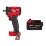 Milwaukee M18 FUEL GEN-3 18V Lithium-Ion Brushless Cordless 1/2 in. CP Impact Wrench w/Friction Ring w/5.0 ah Resistant Battery - Image 1