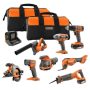 RIDGID 18V Cordless 8-Tool Combo Kit with 2.0 Ah Battery, 4.0 Ah Battery, and Charger - Image 1
