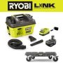 RYOBI LINK Rolling Base with ONE+ 18V LINK Cordless 3 Gal. Wet/Dry Vacuum Kit with 4.0 Ah Battery and 18V Charger - Image 1