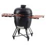 VEVOR 24 in. Ceramic Barbecue Kamado Charcoal Outdoor Grill and Smoker Portable Round for Patio in Black - Image 1