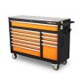GEARWRENCH GSX 52 in. x 18 in. 11-Drawer Orange and Black Powder Coated Steel Rolling Tool Cabinet with Stainless Steel Worktop - Image 1