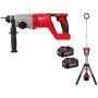 Milwaukee M18 18V Lithium-Ion Brushless Cordless 1 in. SDS-Plus D-Handle Rotary Hammer w/Rocket Tower Light & (2) 6.0Ah Batteries - Image 1