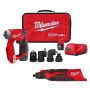 Milwaukee M12 12V Lithium-Ion Cordless Brushless Rotary Tool with M12 4-in-1 Installation 3/8 in. Drill Driver Kit - Image 1