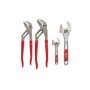 Milwaukee 6 in. and 10 in. Adjustable Wrench set, 12 in. Dipped Grip Smooth Jaw Pliers and 10 in. Dipped Grip Smooth Jaw Pliers - Image 1