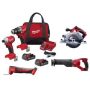 Milwaukee M18 18V Lithium-Ion Brushless Cordless Compact Drill/Impact Combo Kit (2-Tool) w/ Sawzall Reciprocating Saw & Multi-Tool - Image 1