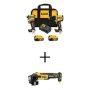 DEWALT 20V MAX XR Hammer Drill & ATOMIC Impact Driver 2 Tool Cordless Combo Kit & Angle Grinder w/(2) 4Ah Batteries & Charger - Image 1