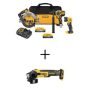 DEWALT 20V MAX Lithium-Ion Cordless 3-Tool Combo Kit and 4.5 in. Small Angle Grinder with 5.0 Ah Battery and 1.7 Ah Battery - Image 1