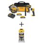 DEWALT 20V MAX Lithium-Ion Cordless 3-Tool Combo Kit and Brushless Fixed Base Compact Router with 5Ah Battery and 1.7Ah Battery - Image 1