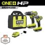 RYOBI ONE+ HP 18V Brushless Cordless 2-Tool Combo Kit w/(2) 2.0 Ah Batteries, Charger, Bag, and 5 in. Random Orbit Sander - Image 1