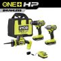RYOBI ONE+ HP 18V Brushless Cordless 2-Tool Combo Kit w/(2) 2.0 Ah Batteries, Charger, Bag, and One-Handed Reciprocating Saw - Image 1