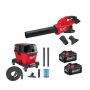 Milwaukee M18 FUEL Dual Battery 145 MPH 600 CFM 18V Cordless Blower w/6 Gal. Cordless Wet/Dry Shop Vacuum, (2) 6.0 Ah Batteries - Image 1