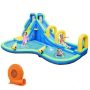 Costway Inflatable Water Slide Kids Bounce House Castle Splash Water Pool with 680-Watt Blower - Image 1