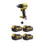 DEWALT Atomic 20-Volt Max Lithium-Ion Brushless Cordless 1/2 in. Drill Driver with (4) 20-Volt 3.0 Ah Max Premium Battery Packs - Image 1