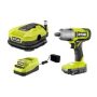RYOBI ONE+ 18V Cordless 2-Tool Combo Kit with 1/2 in. Impact Wrench, Inflator, 2.0 Ah Battery, and Charger - Image 1
