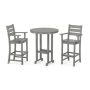 POLYWOOD Grant Park Slate Grey 3-Piece HDPE Plastic Farmhouse Bar Set - Image 1
