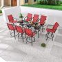 Patio Festival 11-Piece Metal Bar Height Outdoor Dining Set PF18265X3-19273-1X4-R - Image 1