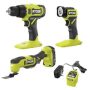 RYOBI ONE+ 18V Cordless 3-Tool Combo Kit with 2.0 Ah Battery and Charger - Image 1