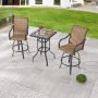 Patio Festival 3-Piece Metal Bar Height Outdoor Dining Set PF19032-273-1 - Image 1