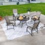 Patio Festival 5-Piece Round Metal Outdoor Dining Set PF19106X2-220-G - Image 1