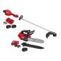 Milwaukee M18 FUEL 18V Brushless Cordless 17 in. Dual Battery String Trimmer w/Top Handle Chainsaw, (3) Battery, (2) Charger - Image 1