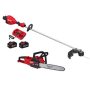 Milwaukee M18 FUEL 18V Brushless Cordless 17 in. Dual Battery Straight Shaft String Trimmer w/Chainsaw, (2) Battery, Charger - Image 1