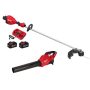 Milwaukee M18 FUEL 18V Brushless Cordless 17 in. Dual Battery Straight Shaft String Trimmer w/Blower, (2) 8.0 Ah Battery, Charger - Image 1