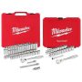 Milwaukee 3/8 in. and 1/4 in. Drive SAE/Metric Ratchet/Socket Mechanics Tool Set (81-Piece) - Image 1