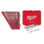 Milwaukee SAE Ratcheting Combination Wrench Set with 1/4 in. Drive SAE/Metric Ratchet and Socket Mechanics Tool Set (40-Piece) - Image 1