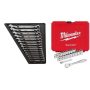 Milwaukee Combination Metric Wrench Mechanics Tool Set with 1/4 in. Drive SAE/Metric Ratchet/Socket Mechanics Tool Set (40-Piece) - Image 1