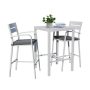Freestyle Patiorama 3-Piece Aluminum Bar Height Outdoor Bistro Dining Set with Cushions, White - Image 1