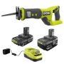RYOBI ONE+ 18V Lithium-Ion 4.0 Ah Battery, 2.0 Ah Battery, and Charger Kit with ONE+ Cordless Reciprocating Saw - Image 1