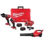 Milwaukee M18 FUEL 18V Lithium-Ion Brushless Cordless Hammer Drill and Impact Driver Combo Kit and M18 FUEL Blower - Image 1