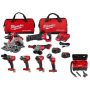 Milwaukee M18 FUEL 18V Lithium-Ion Brushless Cordless Combo Kit w/M18 2 Gal Wet/Dry Vacuum - Image 1