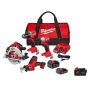 Milwaukee M18 18V Lithium-Ion Brushless Cordless Combo Kit (4-Tool) with 3-Batteries, 1-Charger and Tool Bag - Image 1