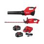 Milwaukee M18 FUEL 120 MPH 500 CFM 18V Brushless Cordless Handheld Blower w/Two 6.0 Ah Batteries, 24 in. Hedge Trimmer, Charger - Image 1