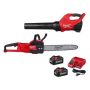 Milwaukee M18 FUEL 120 MPH 500 CFM 18V Brushless Cordless Handheld Blower w/Two 6.0 Ah Batteries, M18 16 in. Chainsaw, Charger - Image 1