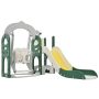 Green and Yellow 5-in-1 Freestanding Playset with Telescope, Slide and Swing Set - Image 1